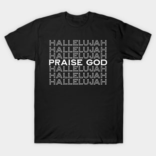 Hallelujah Praise God - White Image, Unisex Christian Cotton T-Shirt, Stylish White Imagery, Trendy Spiritual Shirt, Christian Apparel, Comy, Soft T-Shirt